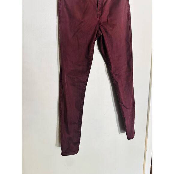 BANANA REPUBLIC Burgundy Maroon Skinny Fit Coated Denim Jeans size 27 - Picture 7 of 11